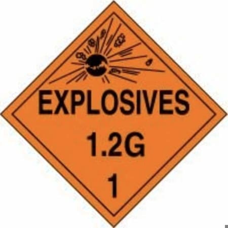 Accuform DOT PLACARD HAZARD CLASS 1  MPL111MG100 MPL111MG100
